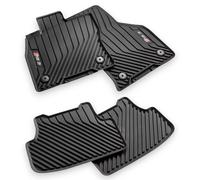 Audi RS3 8Y Tapis de sol en caoutchouc noirs avant arrière (4)