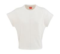 Audi T-Shirt pour Femme - Épaules coupées - Crème - Taille S - Coupe Droite - Design Moderne - 48% Polyester, 48% Modal, 4% élasthanne