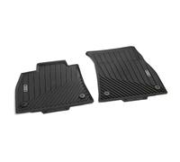 Audi Tapis de Sol en Caoutchouc, Compatible avec e-tron 2019-2023 et Q8 e-tron 2024+, Logo Anneaux, Noir, Position Avant