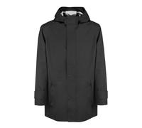 Audi Veste d'extérieur pour homme 3 couches avec capuche - Noir - Taille L - 100% polyester - Longueur cuisse - Imperméable - 5 000 mm