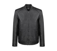 Audi Veste en cuir nappa d'agneau pour homme, longueur hanche, avec col universitaire, taille XXL, 100% cuir