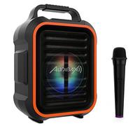 Audibax Denver Combo 6 Portable - Haut-Parleur Active 6,5" - Puissance 50W - Enceinte Amplifié - Connexion USB/SD - Haut-Parleur Bluetooth - Batterie Rechargeable + Microphone - Illumination LED