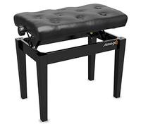 Audibax KB500B - Tabouret de Piano ou de Clavier - Banc de Piano Pliant Robuste - Hauteur Réglable de 47 à 55,5 cm - Tabouret de Clavier Rembourré - Fabriqué en Bois