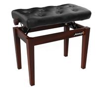 Audibax KB500RW - Tabouret de Piano ou de Clavier - Banc de Piano Pliant Robuste - Hauteur Réglable de 47 à 55,5 cm - Tabouret de Clavier Rembourré - Fabriqué en Bois