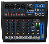 Audibax MG06 USB - Table de Mixage - Table de Mixage Audio 6 Canaux - Interface USB - Lecteur et Enregistreur - Connexion Bluetooth et MP3 - Multi-effets DSP - Alimentation Fantôme 48 V