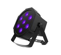 Audibax Montana 28 UV - Projecteur de Discothèque LED - Projecteur Professionnel - Équipé de 7 LED UV de 4W - Synchronisation avec la Musique - Mode Automatique - Connexion DMX 6/10 Canaux