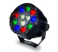 Audibax Montana 36 Mini - Projecteur de Discothèque à LED - Projecteur Professionnel - Équipé de 12 LED RGBW de 3W - Configuration Personnalisée des Couleurs - Connexion DMX à 6 Canaux
