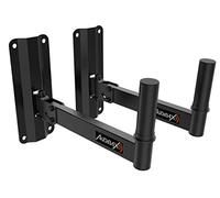 Audibax Neo 40 - Paire de Supports Muraux pour Enceintes - Supports Universels Inclinables pour Enceintes - Douille de 35 mm - Inclinaison Réglable de 90º à 110º - Capacité de Charge de 35 kg
