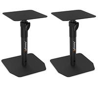 Audibax Neo STM-20 - Stand Haut-Parleur de Bureau - Support pour Moniteur de Studio - Réglable en Hauteur 30-37 cm - Base en Acier Robuste - une Compatibilité Universelle avec les haut-Parleurs HiFi