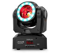 Audibax Oregon 60 - Tête Mobile pour Disco avec Anneau LED - Lumières LED DJ - Projecteur Mobile Professionnel - Équipé de LED 60W qui Génère des Mixages RGBW - Flash pour Disco