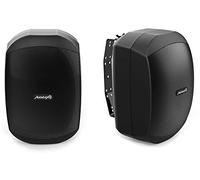 Audibax Ovo 4 Black - Enceintes Hi-FI Passives de bibliothèque - Enceintes IP65 - Paire de Haut-Parleurs 35W Continus - Alimentation Ligne 100V - Support Mural Inclus - Haut-Parleurs 4" Woofer