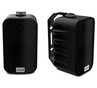 Audibax PR-42T Black - Enceintes Hi-FI Passives d'Étagère - Paire de Haut-Parleurs Stéréo à 2 Voies - Haut-Parleur de 75W - Support Mural Inclus - Haut-Parleurs avec Woofer de 4 Pouces