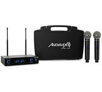 Audibax Sidney 1250 B Micrófono Doble Mano Profesional UHF Frecuencia B + Maleta