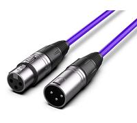 Audibax Silver Cable XLR Macho - XLR Hembra 6 Metros Morado