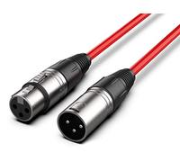 Audibax Silver Cable XLR Macho - XLR Hembra 6 Metros Rojo
