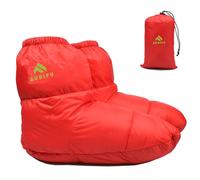 AUDIFU Chaussettes chaudes ultra légères pour camping, randonnée - Sac de couchage tente chauffe-pieds pour homme et femme (rouge, taille L)