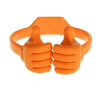 Audinpu Support de téléphone Portable Thumbs Up, Support de téléphone réglable Universel téléphone Portable et Tablette lit Bureau Support de Berceau de visionnage de Film (Orange)