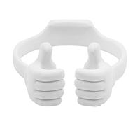 Audinpu Support de téléphone Portable Thumbs Up, Support de téléphone réglable Universel téléphone Portable et Tablette lit Bureau Support de Berceau de visionnage de Film (Blanc)