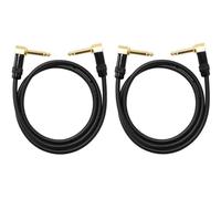 Audio 2000s TS 1/10,2 cm Angle droit vers TS cble patch à angle droit 6 Ft, 2 Pack