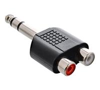 InLine 99323 changeur de genre de câble 6.3mm jack male 2x RCA F Noir