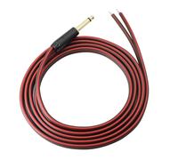 Audio Cable 1/4 TS to Bare Wire Speaker Audio Cable to 6.35mm Male Mono Adapter Replacement Open Gold Plated OFC HiFi TS for DJ App