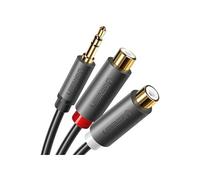 UGREEN Câble RCA Jack Audio Stéréo Cordon Jack 3.5mm Mâle vers 2 RCA Femelles pour TV PC Smartphone Ampli Chaîne HiFi Barre de Son Home Cinéma Enceinte 20 CM