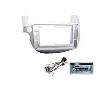 Audio Cadre Radio Enjoliveur Autoradio DVD Android 10 Pouces Cadre Plastique avec Écran Tableau Bord Câbles Faisceau Inclus pour Fit pour Jazz 2008 2009-2013 RESPUNEKBAH(Frame B and Cable B)