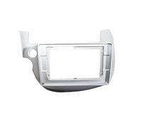 Audio Cadre Radio Enjoliveur Autoradio DVD Android 10 Pouces Cadre Plastique avec Écran Tableau Bord Câbles Faisceau Inclus pour Fit pour Jazz 2008 2009-2013 RESPUNEKBAH(LHD Silver Frame B)