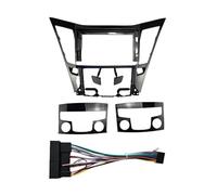 Audio Cadre Radio Kit Montage De Panneau Façade Adaptateur Cadre De Voiture 9 Pouces pour Autoradio Android Compatible pour Hyundai pour Sonata 8e Génération 2011-2015 RESPUNEKBAH(Full Set)