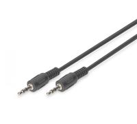Audio connection cable, stereo 3.5mm 2.50m, BC, 2x0.10/10, M/M, black