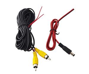 Audio de téléphérique RCA | Câble de caméra de recul de stationnement de Vue arrière de Voiture de 10 | Caméra de recul de stationnement câble d'extension vidéo RCA avec Fil de