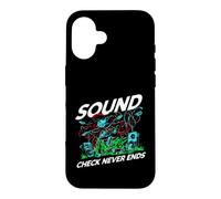 Audio Engineer Sound Check Never Ends Live Crew Graphic Coque pour iPhone 16