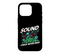 Audio Engineer Sound Check Never Ends Live Crew Graphic Coque pour iPhone 16 Pro