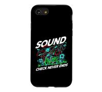 Audio Engineer Sound Check Never Ends Live Crew Graphic Coque pour iPhone SE (2020) / 7/8