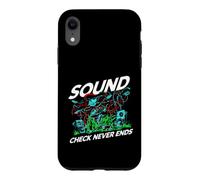 Audio Engineer Sound Check Never Ends Live Crew Graphic Coque pour iPhone XR