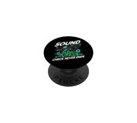 Audio Engineer Sound Check Never Ends Live Crew Graphic PopSockets PopGrip Adhésif