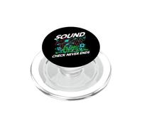 Audio Engineer Sound Check Never Ends Live Crew Graphic PopSockets PopGrip pour MagSafe