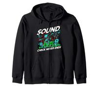 Audio Engineer Sound Check Never Ends Live Crew Graphic Sweat à Capuche