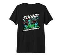 Audio Engineer Sound Check Never Ends Live Crew Graphic T-Shirt Haut de Gamme