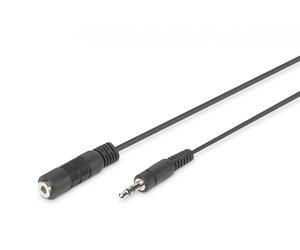 Audio extension cable, stereo 3.5mm M/F, 1.50m, 2x0.10/10, bl