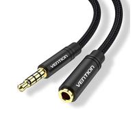 Audio Jack Extension Cable 1 m Braided Nylon 3.5 mm Male to Female Jack for Headphones,iPod,iPhone,iPad,Car,Car Radios,Smartphones,MP3 Players,PS4,PC