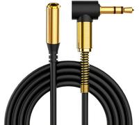 Audio Jack Extension Cable,Right Angle Gold Plated Stereo Jack Cable 3.5 mm Male Female Extension Cable Compatible with Headphones Earphone iPhone MP3 Player Speaker Smartphone Home/Car Radio.[Y4]