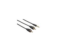 Hama 1.5m 2 x RCA - 3.5mm m/m câble audio 1,5 m 3,5mm Noir