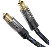 Audio Optical Cable with 0% Signal Loss-2m-TOSLINK Nylon Braided Cable (S/PDIF,Fiber Optic for Home Theater,Amplifiers,PS4/Xbox)