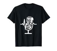 Audio Podcast Vintage Mic Heartbeat T-Shirt