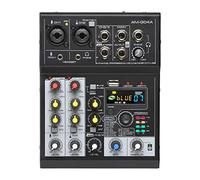 Audio Sound Mixer 4 canaux mini console de mixage Bluetooth PC USB Jouer à un enregistrement karaoké portable DJ Manette AG-AS04A(Zwart)