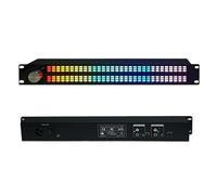 Audio Spectrum Analyzer,audio Visualizer, Music Spectrum Equalizer, Dual Channel 15-Band Synchronous Adjustment, Full-Color Display, Gain Reaches +-30DB, For Stage KTV Performance Bar