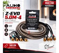 AUDIO SYSTEM Z-EVO 5M-4 Câble RCA 4 canaux 500 cm Câble RCA 5m 4x RCA
