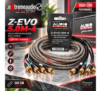 AUDIO SYSTEM Z-EVO 5M-4 Câble RCA 4 canaux 500 cm Câble RCA 5m 4x RCA
