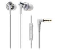 Audio-Technica ATH-CKM500I SonicPro Port Écouteurs Intra-Auriculaires avec Micro et contrôle du Volume pour iPod, iPhone et iPad Blanc